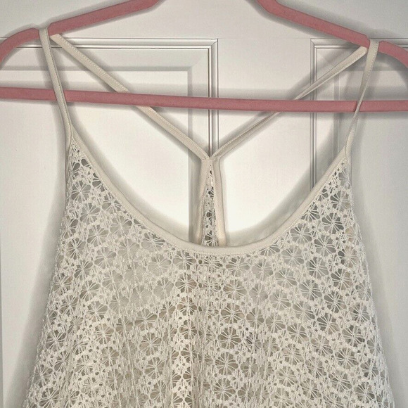 Victoria's Secret PINK Women's Racerback Open-Knit Crochet Cami Tank Top Sz M/L - Picture 2 of 11